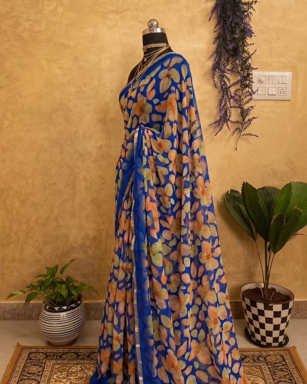 Soft Georgette Royal Blue